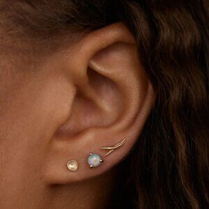 Crossed Stick Wisp Earring (Single Earring)